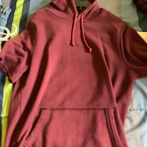 Hollister Maroon Sleeveless Hoodie